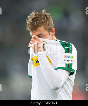 Borussia Monchengladbach, Deutschland. 02nd Mar, 2019. Christoph KRAMER (MG) disappointed Football 1.Bundesliga, 24.matchday, Borussia Monchengladbach (MG) - Bayern Munich (M), on 02/03/2019 in Borussia Monchengladbach/Germany. ## DFL regulations prohibit any use of photographs as image sequences and/or quasi-video ## ¬ | usage worldwide Credit: dpa/Alamy Live News Stock Photo