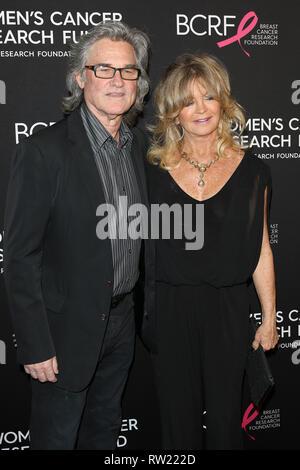 February 28, 2019 - Beverly Hills, CA, USA - LOS ANGELES - FEB 28:  Kurt Russell, Goldie Hawn at the Women's Cancer Research Fund's An Unforgettable Evening at the Beverly Wilshire Hotel on February 28, 2019 in Beverly Hills, CA (Credit Image: © Kay Blake/ZUMA Wire) Stock Photo