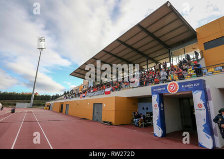 Parchal, Portugal. 4th Mar 2019. Bela Vista Municipal Stadium, Algarve Cup 2019, Iceland - Scotland (Women), stadium overview during the match Iceland - Scotland (Women) Credit: Pro Shots/Alamy Live News Stock Photo