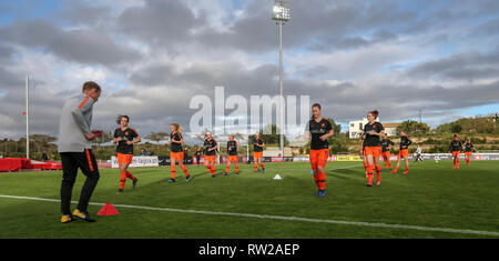 Parchal, Portugal. 4th Mar 2019. Bela Vista Municipal Stadium, Algarve Cup 2019, Netherlands - Poland (Women),  during the warming up Netherlands - Poland (Women) Credit: Pro Shots/Alamy Live News Stock Photo