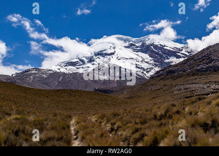 Chimborazo, the furthest point from the center of the earth, Ecuador. Stock Photo