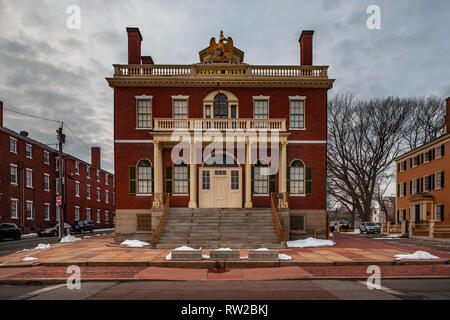 Custom House at the Salem Maritime National Historic Site (NHS) in Salem, Massachusetts, USA. This federal style building was built in 1819 and is the Stock Photo