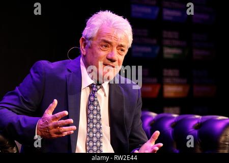 Kevin Keegan, at Cheltenham Literature Festival on Tuesday, to talk about his new book. 9 October 2018 Picture by Andrew Higgins - Thousand Word Media Stock Photo