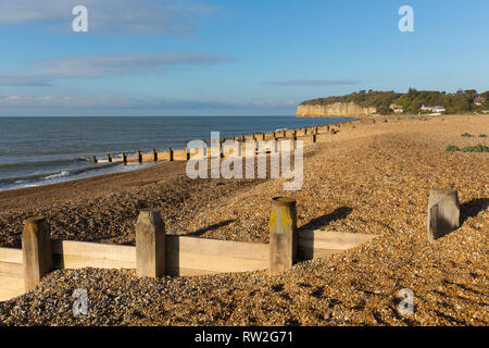 Pett level beach near Fairlight Wood, Hastings and Battle East Sussex England UK Stock Photo