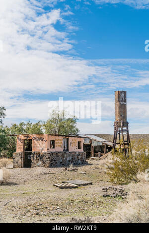 Garlock is a ghost town that was known as El Paso City or Cow Wells interchangeably. The little town provided water for cattlemen and freighters wishi Stock Photo