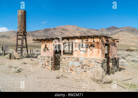 Garlock is a ghost town that was known as El Paso City or Cow Wells interchangeably. The little town provided water for cattlemen and freighters wishi Stock Photo
