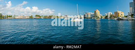 Fort Lauderdale Intracoastal Waterway close to Las Olas Blvd. Stock Photo