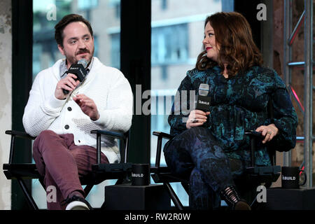 New York, USA. 06 Apr, 2016. Ben Falcone, Melissa McCarthy at The Wednesday, Apr 6, 2016 BUILD Series Inside Candids discussing 'The Boss' at BUILD Studio in New York, USA. Credit: Steve Mack/S.D. Mack Pictures/Alamy Stock Photo