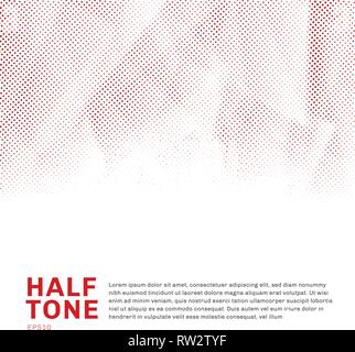 Abstract red halftone template low poly trendy on white background with copy space. You can use for website, brochure, flyer, cover, banner, etc Stock Vector
