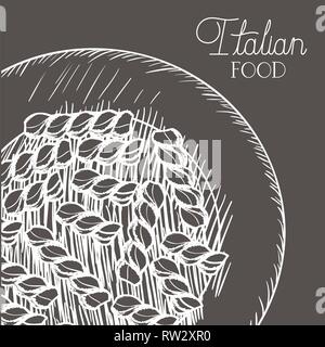 delicious pasta italian isolated icon Stock Vector