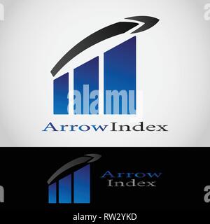 This is a logo that draws a percentage index and there are also arrows. This logo is very suitable for use in the fields of economics, finance. Stock Vector