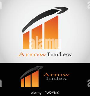 This is a logo that draws a percentage index and there are also arrows. This logo is very suitable for use in the fields of economics, finance. Stock Vector