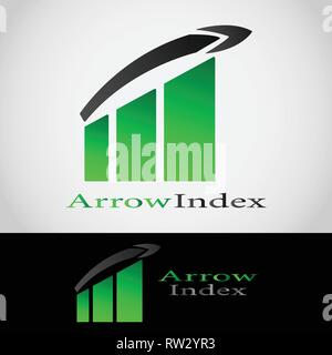 This is a logo that draws a percentage index and there are also arrows. This logo is very suitable for use in the fields of economics, finance. Stock Vector