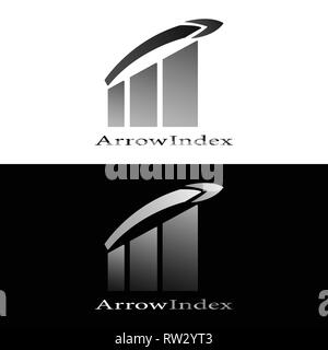 This is a logo that draws a percentage index and there are also arrows. This logo is very suitable for use in the fields of economics, finance. Stock Vector