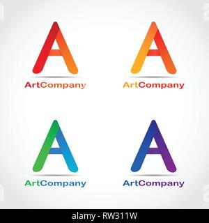 This is a logo in the shape of letter A. This logo is suitable for use as the initials of a company name or can also be used as an application logo. Stock Vector