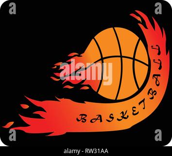 This logo is used in sports basketball. This logo is very suitable for use as a brand of clothing industry that is sporting. Stock Vector