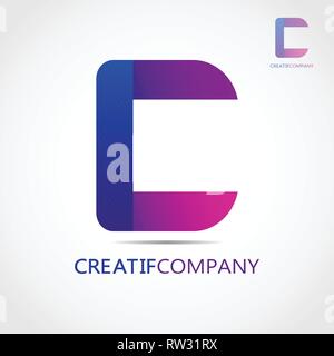 This logo is in the shape of letter C. This logo is suitable for use as the initial logo of a company or business entity. Stock Vector