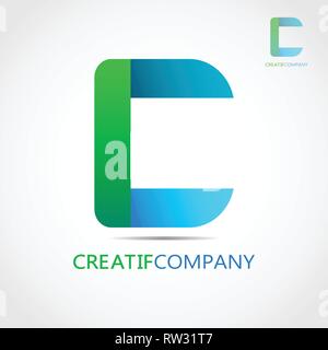 This logo is in the shape of letter C. This logo is suitable for use as the initial logo of a company or business entity. Stock Vector