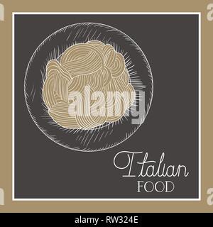 delicious pasta italian isolated icon Stock Vector