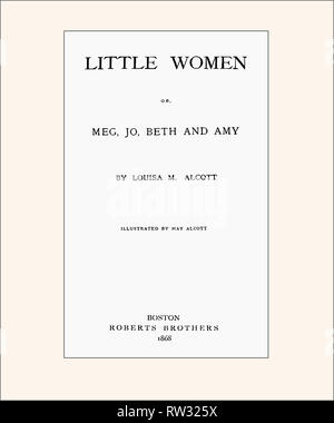 Little Women Louisa May Alcott Title Page cleaned and re-set Stock Photo