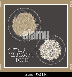 delicious pasta italian isolated icon Stock Vector