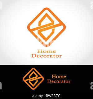 This logo has two houses that are mirrored. This logo is good for use by companies or businesses that are engaged in home design services. Stock Vector