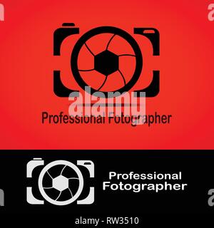 This logo has a camera. This logo is good to use as a company logo or photo studio that is engaged in photography. Stock Vector