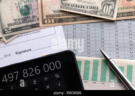 Analysis of forecasts of economic indicators. Decision making. Planning concept Stock Photo