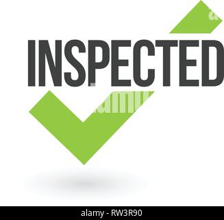 inspected check mark. vector illustration isolated on white Stock Vector