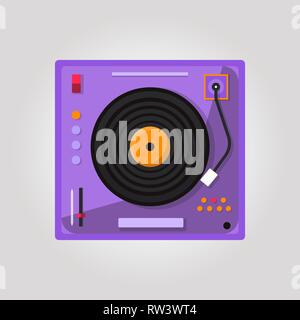 Hype Dj mixer. Flat design for your party flyer.DJ equipment Stock Vector