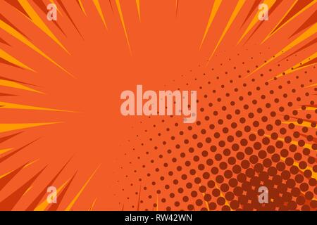 Comic book pop art strip radial backdrop Stock Vector
