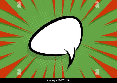 Comic book empty speech bubble pop art Stock Vector