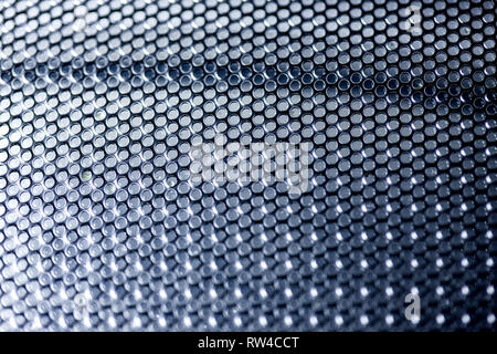 Hexagonal mesh on a blue background. Whole background. Stock Photo