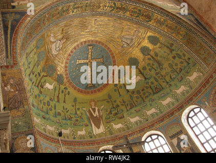 Italy. Ravenna. Basilica of Sant APollinare in Classe. 6th century. Stock Photo