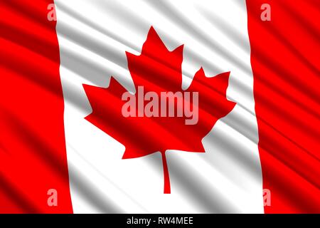 Flag of Canada, vector illustration Stock Vector Image & Art - Alamy