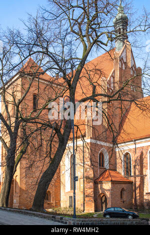 Bydgoszcz / Poland -  the old town architecture, down town on a sunny winter day. Landmarks of Bydgoszcz. Stock Photo