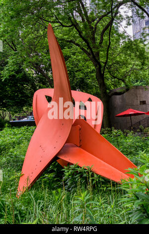 Flying Dragon by Alexander Calder. Painted steel plate, 1975. Stock Photo