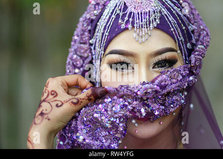 Potrait of a Cambodian bride, Battambang, Cambodia Stock Photo