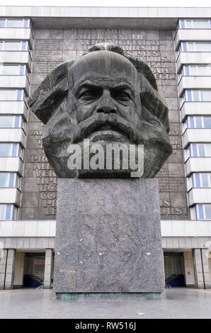 Karl-Marx-Monument, Chemnitz, Sachsen, Deutschland Stock Photo