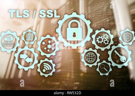 Transport Layer Security. Secure Socket Layer. TLS SSL. ryptographic protocols provide secured communications Stock Photo