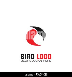 Bird logo vector design, bird blood logo, creative logo design. Stock Vector