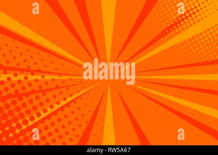 Comic book pop art strip radial backdrop Stock Vector