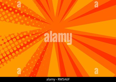 Comic book pop art strip radial backdrop Stock Vector