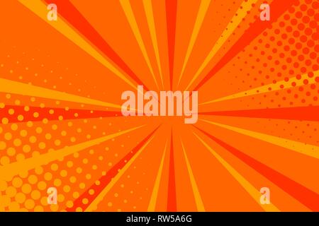 Comic book pop art strip radial backdrop Stock Vector
