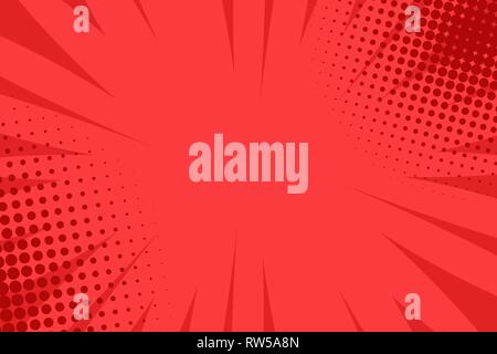 Comic book pop art strip radial backdrop Stock Vector