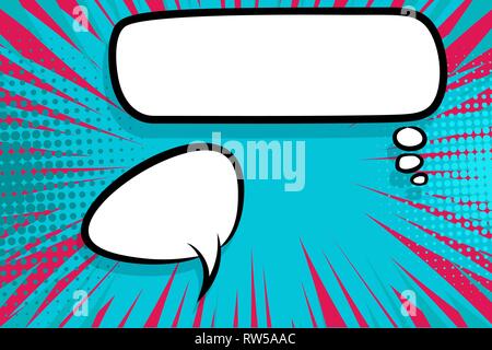 Comic book empty speech bubble pop art Stock Vector