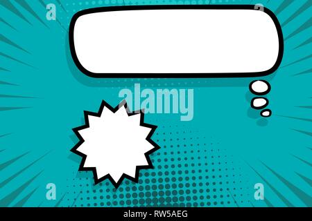 Comic book empty speech bubble pop art Stock Vector