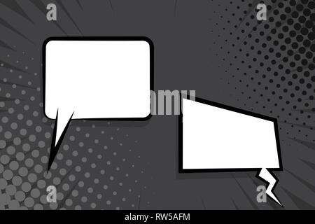 Comic book empty speech bubble pop art Stock Vector