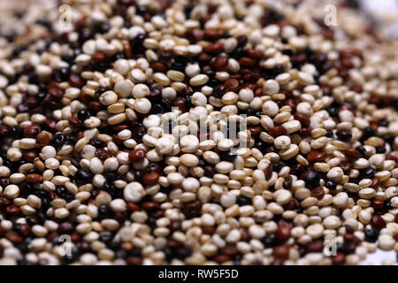 Quinoa three varieties mixture Stock Photo