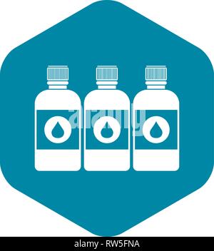 Printer ink bottles icon, simple style Stock Vector